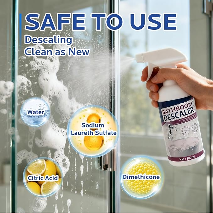 Bathroom Descaler Foam Cleaner for Hard Water Stains - Image 3