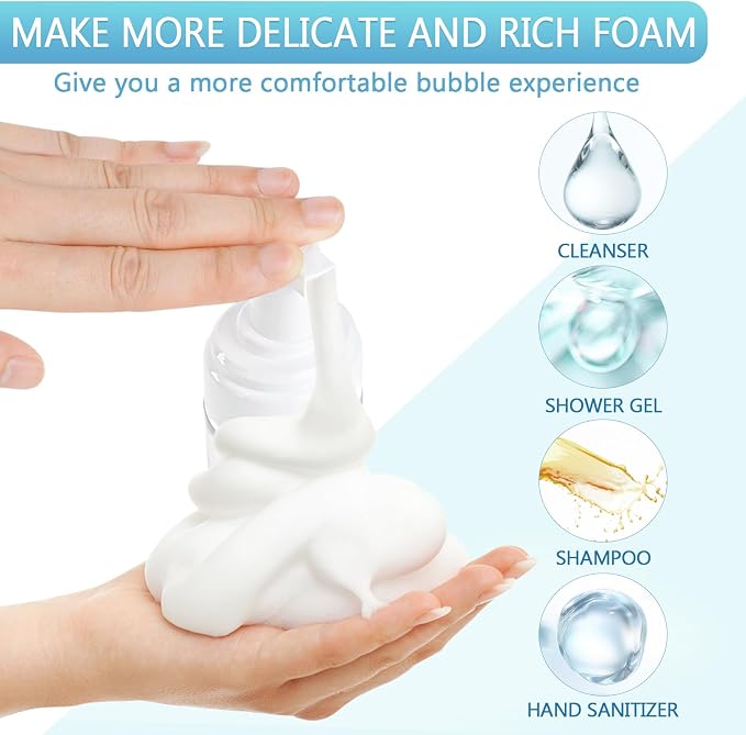 Foam Pump Bottle 5.1oz/150ml Clear Empty Foam Bottle Pump, Travel Foam Bottle - Image 4