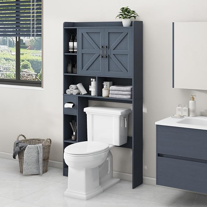 Vabches Over The Toilet Storage Cabinet, Farmhouse Storage Cabinet Over Toilet - Image 7