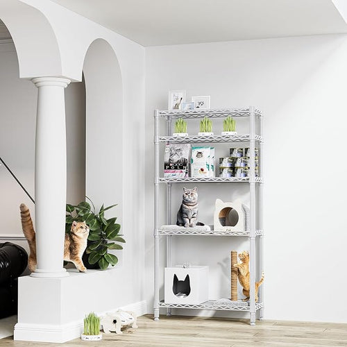1250 lbs 5 Tier Shelf Metal Storage Shelves Wire Rack Closet Organizers - Image 2