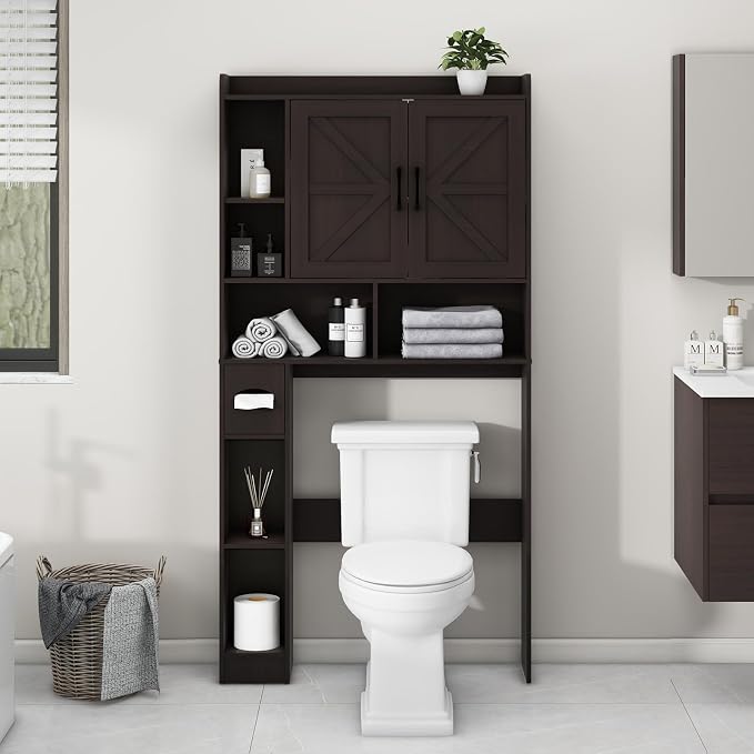 Over The Toilet Storage Cabinet, Farmhouse Storage Cabinet Over Toilet by Vabches