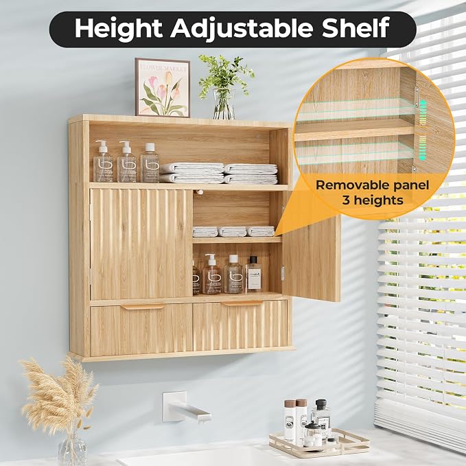 Bathroom Wall Cabinet, Wall Mounted Medicine Cabinet - Image 4