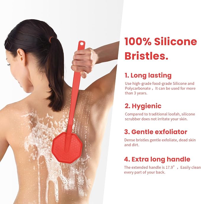Silver-Infused Silicone Back Scrubber - Image 3