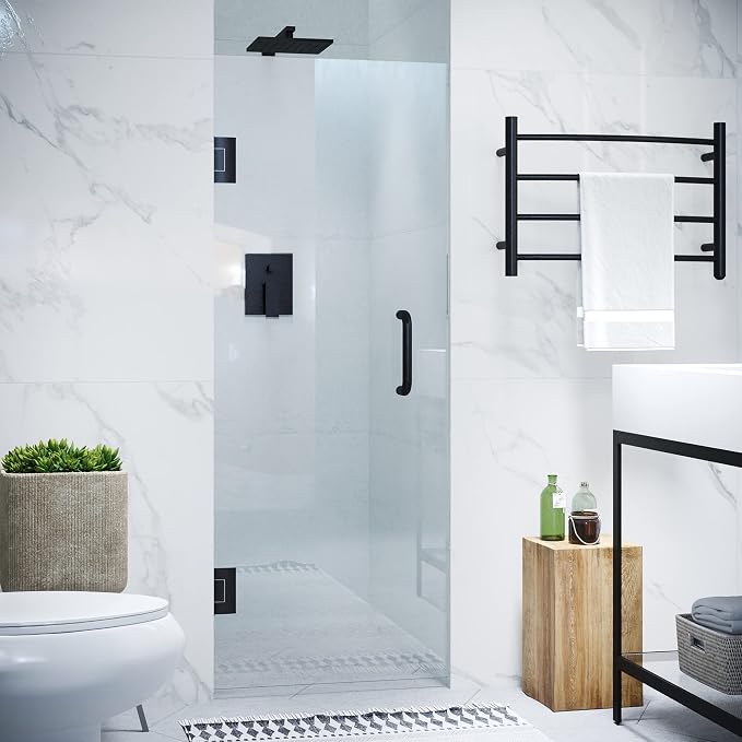 ANZZI 72" x 30" Frameless Shower Door in Matte Black, Water Repellent Glass by ANZZI