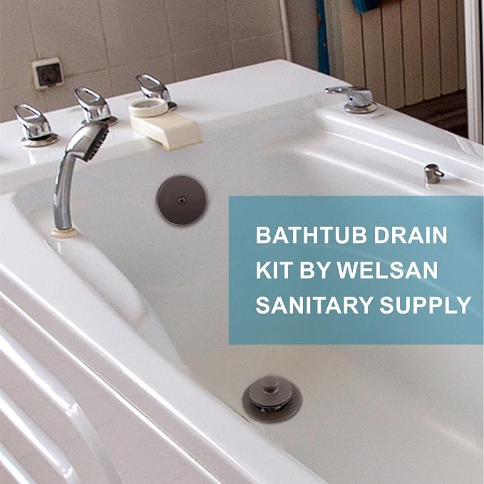 Bronze Tub Drain and Overflow Kit - Image 2