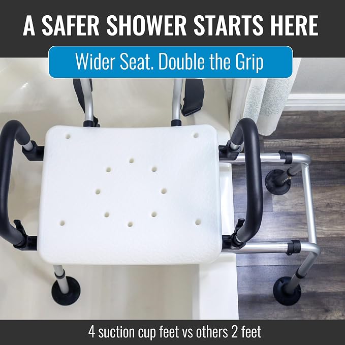 DMI 360 Max Comfort Swivel Shower Chair & Transfer Bench, Extra-Wide 360lb - Image 6