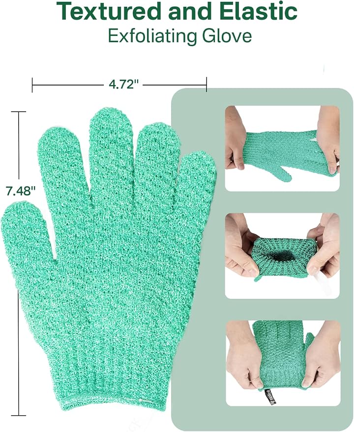 Yiclick Heavy Exfoliating Gloves, Exfoliating Body Scrubber - Image 6