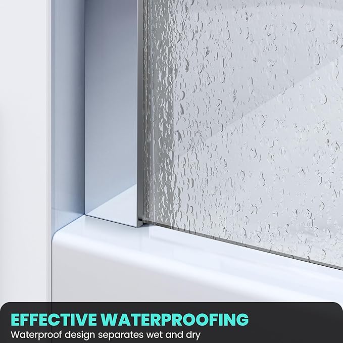 Glass Shower Panel 24" W x 62" H Frameless Bathtub Shower Door Bathtub Panel - Image 6
