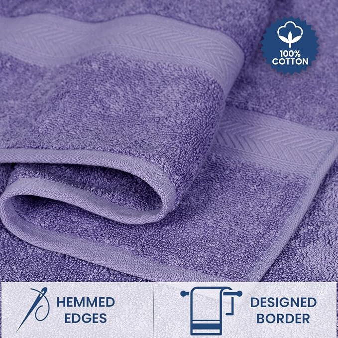 Casa Lino 100% Cotton Bath Towels Set of 4 - Image 5