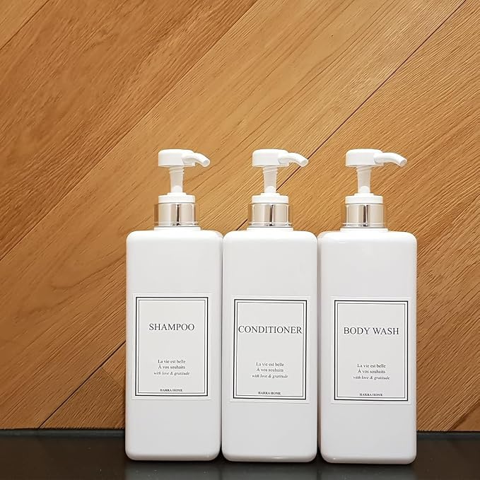 Modern Design Shampoo and Conditioner Dispenser, Large 27oz Shower Soap - Image 2