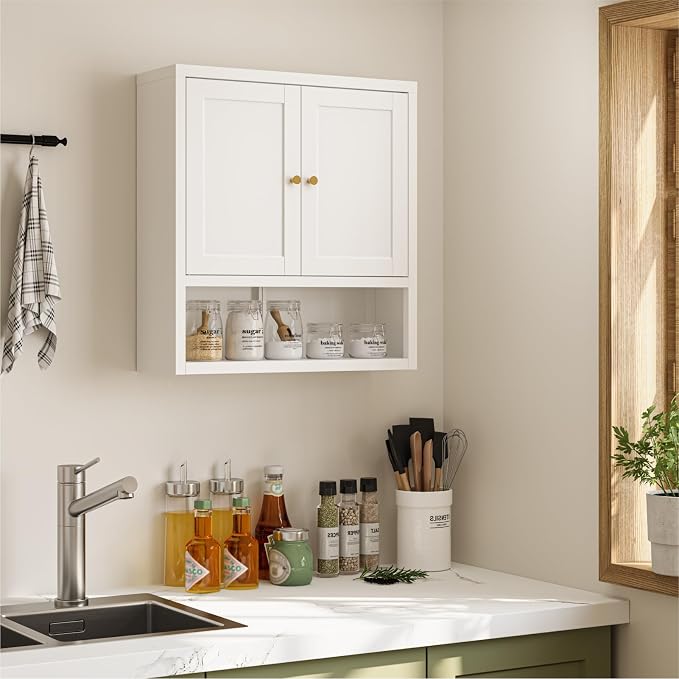 Metal Wall Cabinet, Over The Toilet Storage Cabinets, Wall Mounted Medicine - Image 5