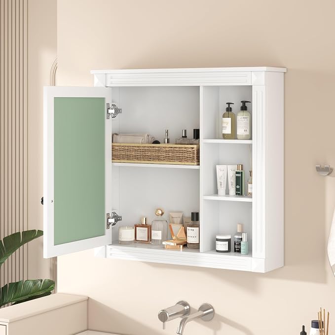 30" White Bathroom Medicine Cabinet - Image 3