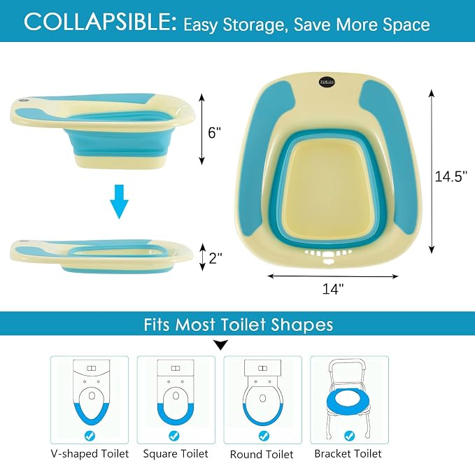 Sitz Bath, Foldable Sitz Bath for Hemorrhoids, Sitz Bath for Toilet Seat - Image 2