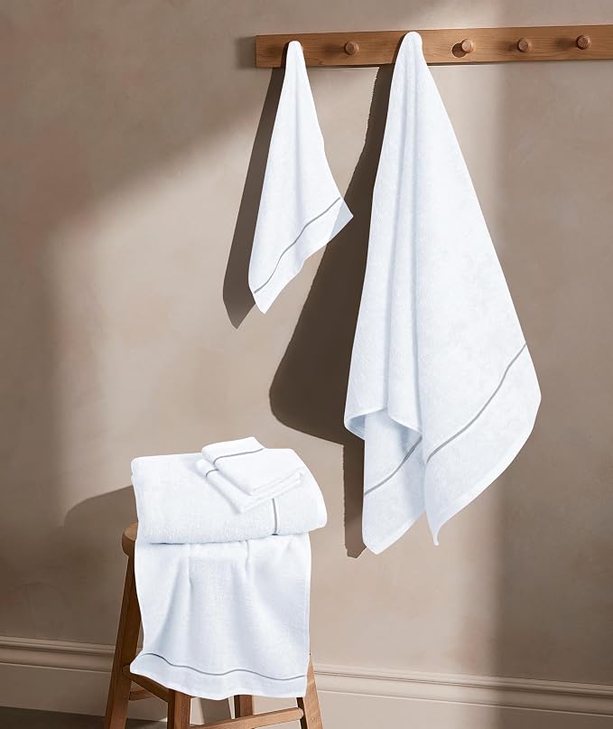 MyOwn Ultra Soft 6 Pack Cotton Towel Set, Contains 2 Bath Towels 28x55 inch - Image 3
