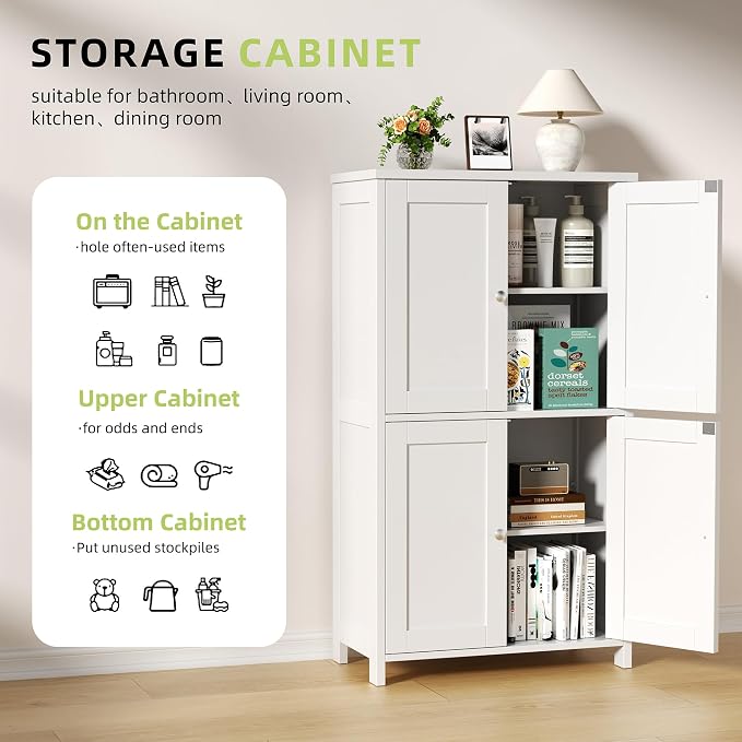 Vongrasig Bathroom Storage Cabinet, Small Bathroom Floor Cabinet - Image 5