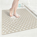 Anti Slip Shower Mat with Suction Cups, 27x27 Inch Quick Drain TPE Non Slip by EIVINJE