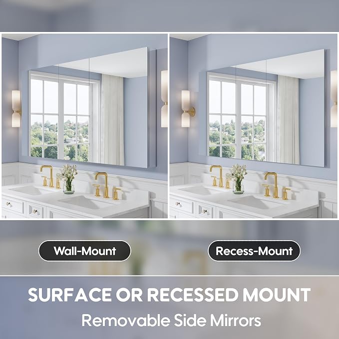 WELLFOR 64" x 36" Bathroom Medicine Cabinet - Image 5
