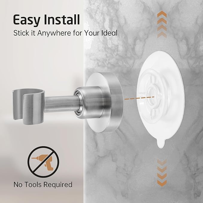 KES Shower Head Holder Wall Mount, 18/8 Stainless Steel Adjustable Handheld - Image 4