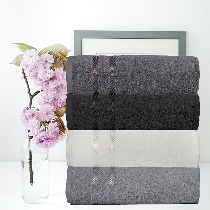 CASA COPENHAGEN Ember, 500 GSM, 27x55 Inches Large Bath Towels, Super Soft and - Image 2