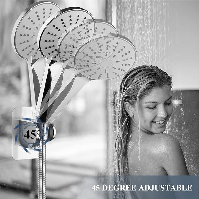 Shower Head Holder Strong Adhesive Adjustable Handheld Shower Wand Holder No - Image 6