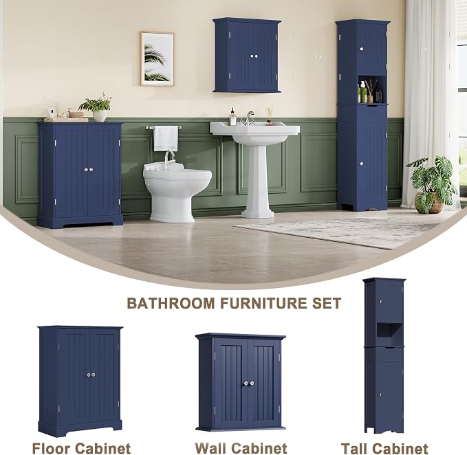 ChooChoo Bathroom Floor Cabinet, Modern Bathroom Storage Cabinet - Image 5