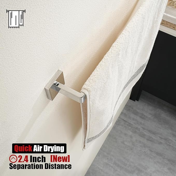 JQK Polished Towel Bar, Rounded Edges 32.36 Inch Towel Rack, 304 Stainless - Image 3