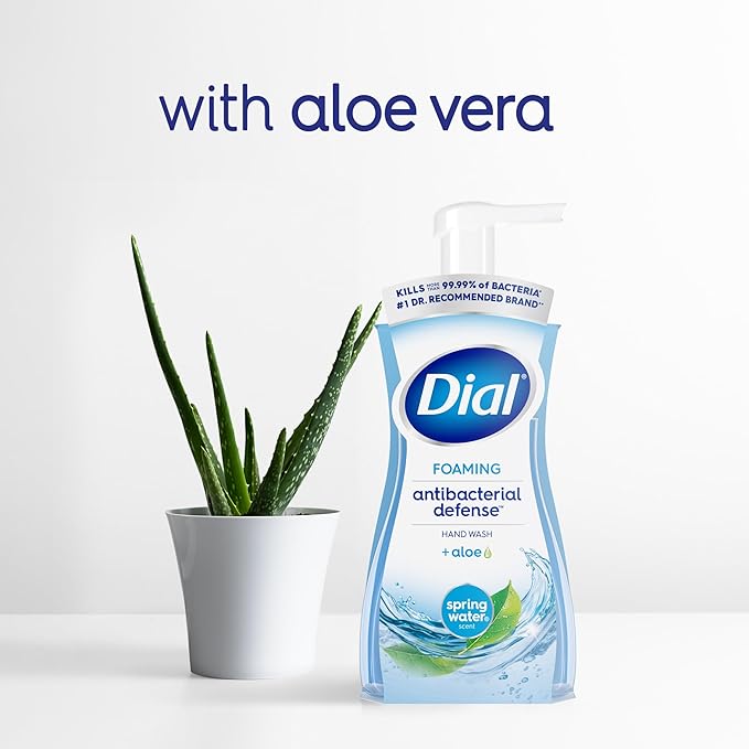 Dial Antibacterial Defense Foaming Hand Soap + Aloe, Spring Water Scent - Image 7