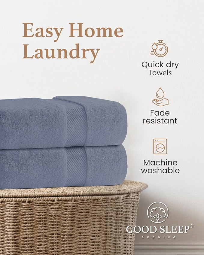 100% Cotton Bath Towels, Luxury 700 GSM Bath Towel, Highly Absorbent Bathroom - Image 4