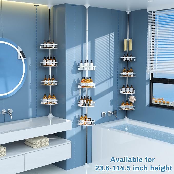 Rustproof Shower Corner Caddy Shelf - Image 2