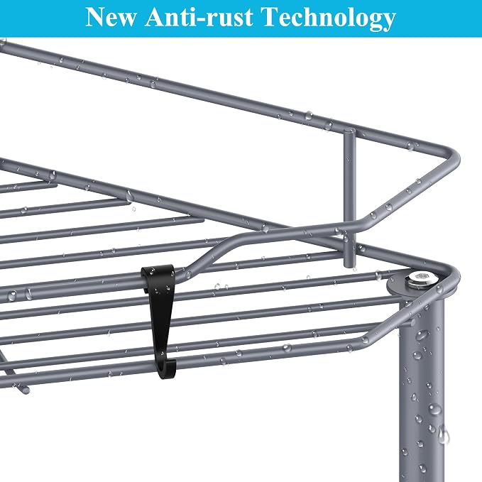 5 Tier Floor Standing Corner Shower Caddy Organizer Shelf - Image 5