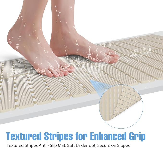 ​Shower Mat Non-Slip Bath Mat for Tub and Shower Stall, 200+ Suction Cups - Image 2