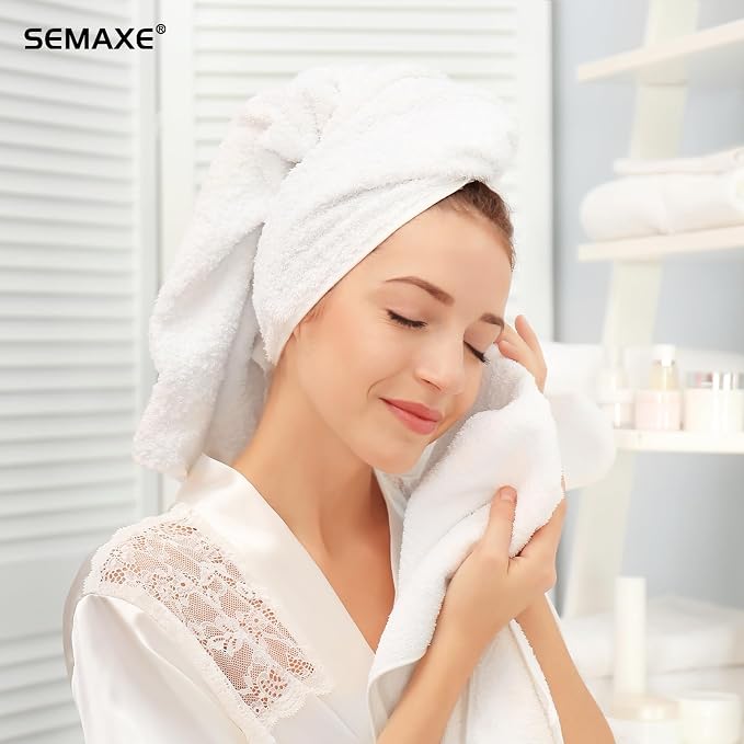 SEMAXE 100% Cotton Hand Towel for Bathroom, Hotel Spa Quality Absorbent Towels - Image 9