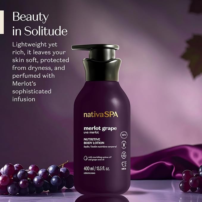 Nativa SPA by O Boticário Merlot Grape Body Lotion, Deep Hydration - Image 5