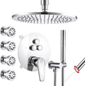VANFOXLE Shower Faucet Set Chrome Shower System, Push Button Diverter Shower by VANFOXLE