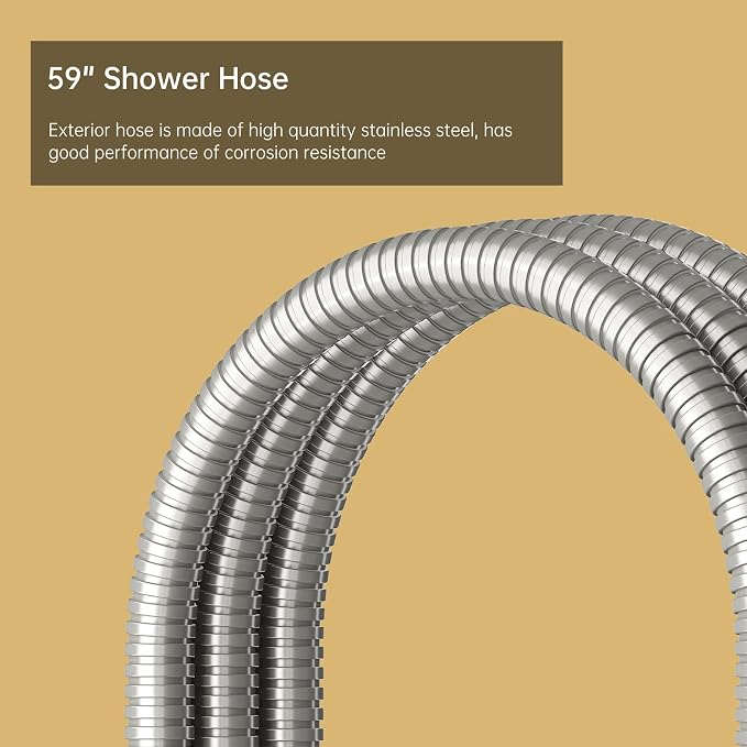 BESy Tub Filler Freestanding Bathtub Faucet Brushed Nickel Floor Mount Tub - Image 8