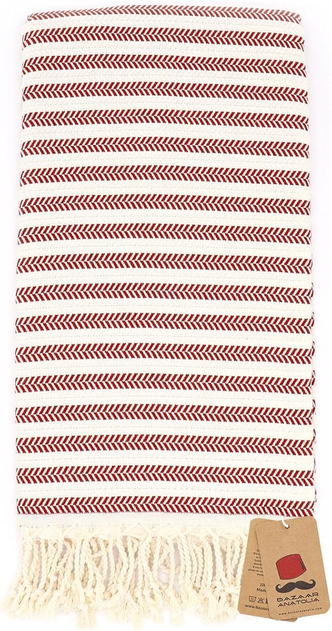 Bazaar Anatolia Turkish Beach Towel – 100% Cotton, Quick Dry, Sand Free Towel - Image 9