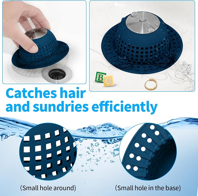Shower Drain Hair Catcher Bathtub Drain Cover Shower Protector - Image 5