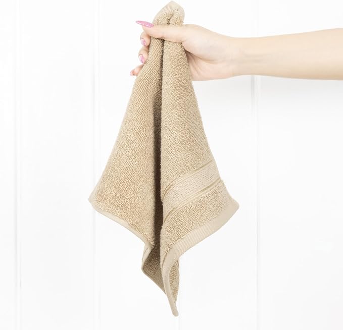 American Soft Linen Salem Washcloth Sets, 4 Piece Luxury 600 GSM 100% Cotton - Image 3