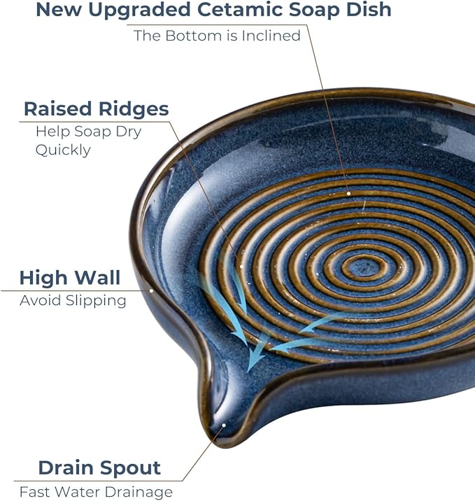 Soap Dishes, Ceramic Shower Soap Dish - Image 3