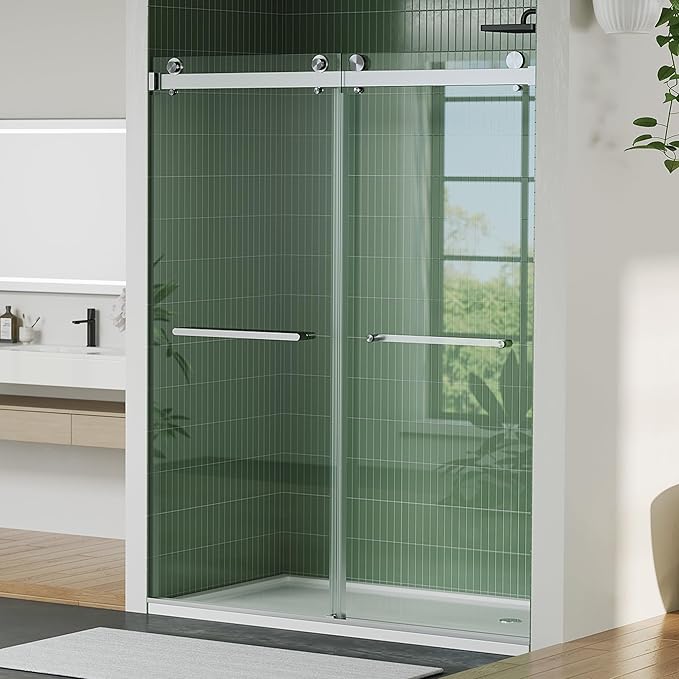 Stainless Steel Sliding Shower Door, 44-48" Adjustable Width x 74" Height - Image 8