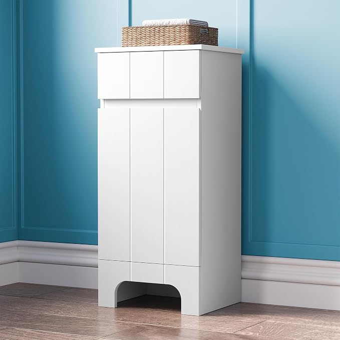 Small Bathroom Cabinet with Adjustable Shelves, Anti-Tip Design, 14.96" L x by VANIRROR