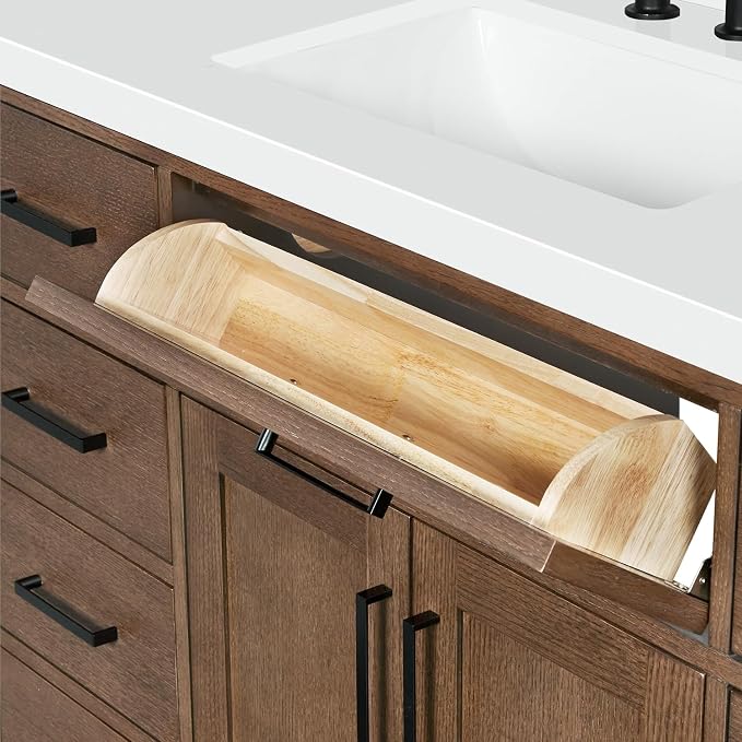 ARIEL Hepburn 73 Inch Double Rectangle Sink Bathroom Vanity - Image 15
