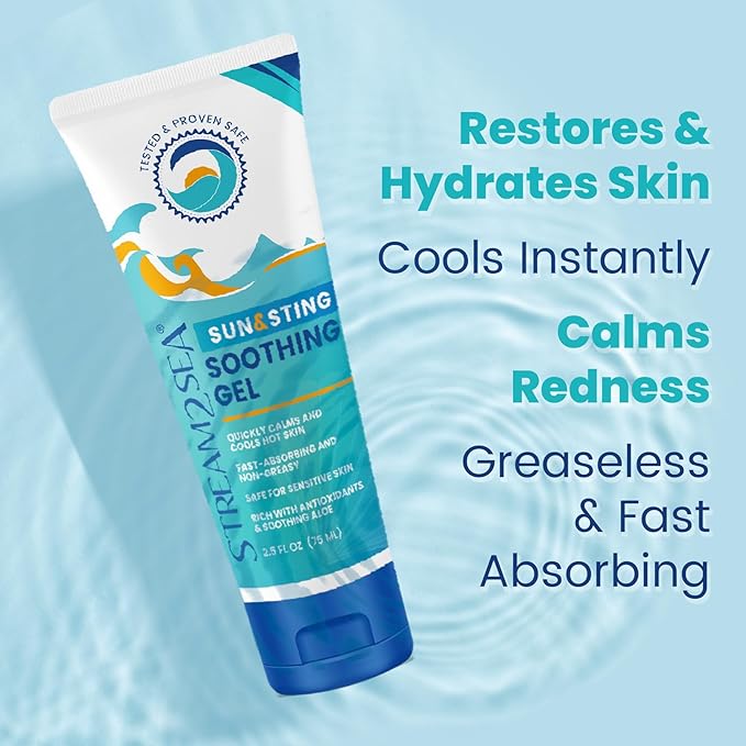 STREAM 2 SEA Sun & Sting Soothing Aloe Gel, Organic Aloe Vera Gel - Image 5