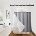 Hookless Shower Curtain with Snap in Liner 71" x 86" Double-Layer Waterproof by %EF%BC%B9%EF%BC%A7%EF%BC%A8%EF%BC%BA%EF%BC%B9%EF%BC%A7