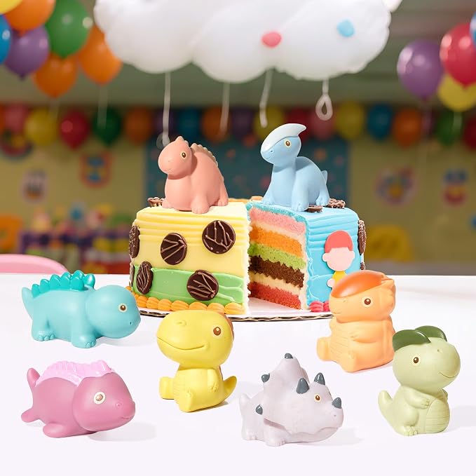 Bath Toys, Dinosaur 9 Pack | Sealed, No Hole & Mold Free Bath Toys Design | Soft - Image 2