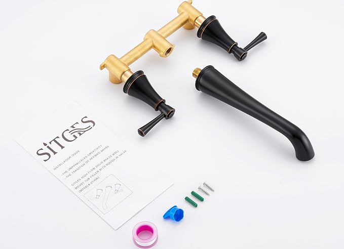 SITGES High Flow Oil Rubbed Bronze Wall Mount Bathtub Faucet - Image 6
