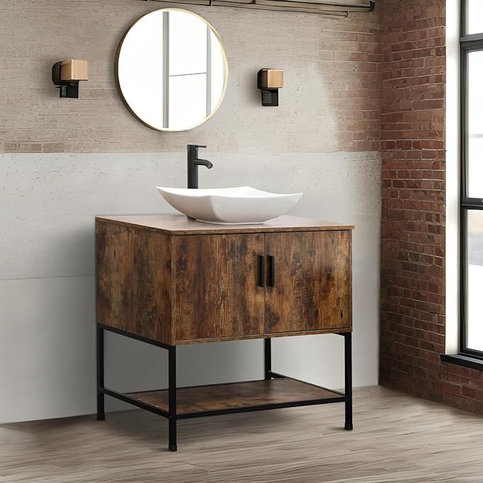 UEV Rustic Brown 36" Bathroom Vanity - Image 3