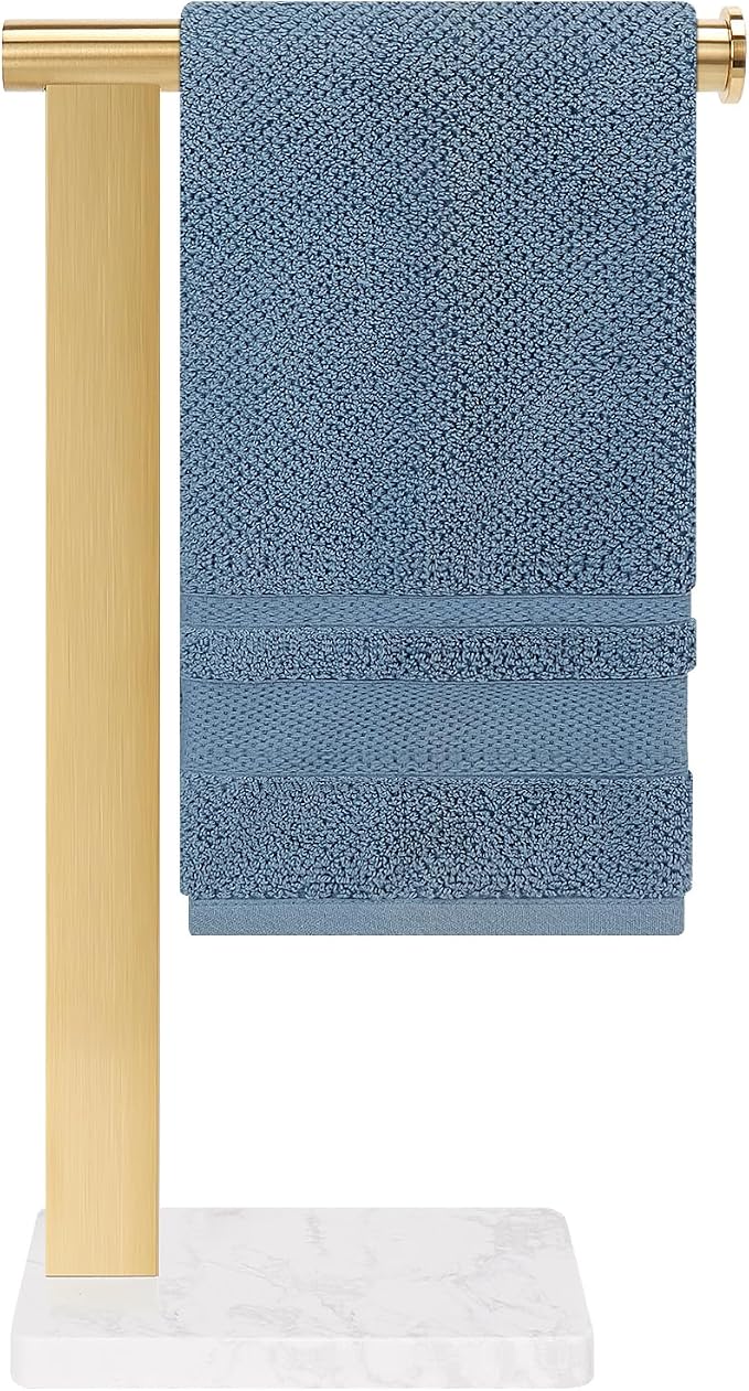 Stainless Steel L-Shaped Hand Towel Holder, SUS304 Bathroom Towel Rack by WINMIEN