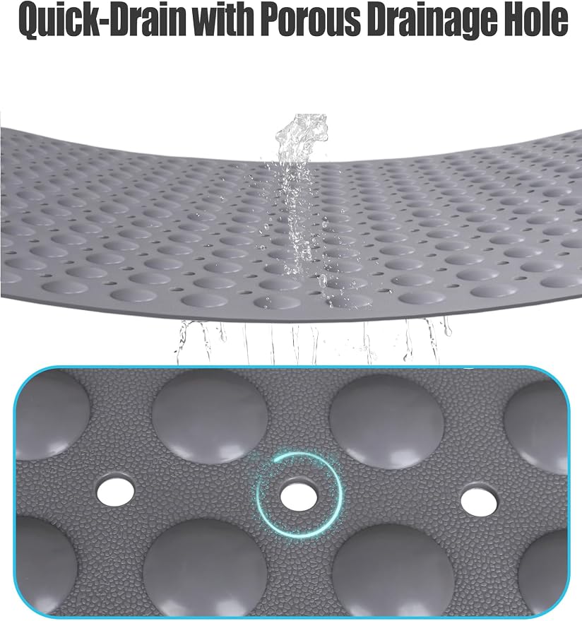 Extra Large Shower Mat, Yonala 47.2 x 31.5 Inch Non Slip Shower Mats - Image 4