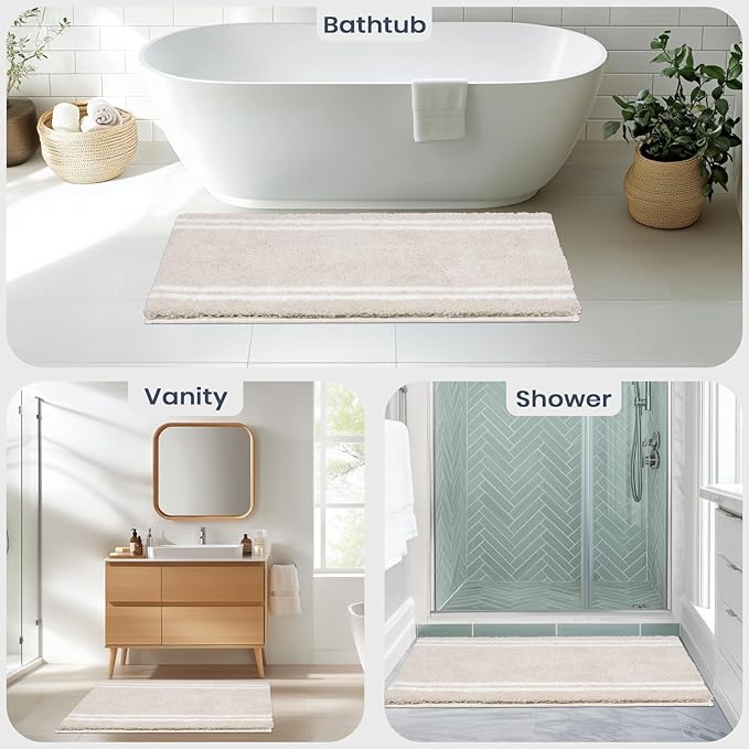 PURRUGS Bathroom Rug Non-Slip Machine Washable 24" x 60", Super Absorbent and - Image 5